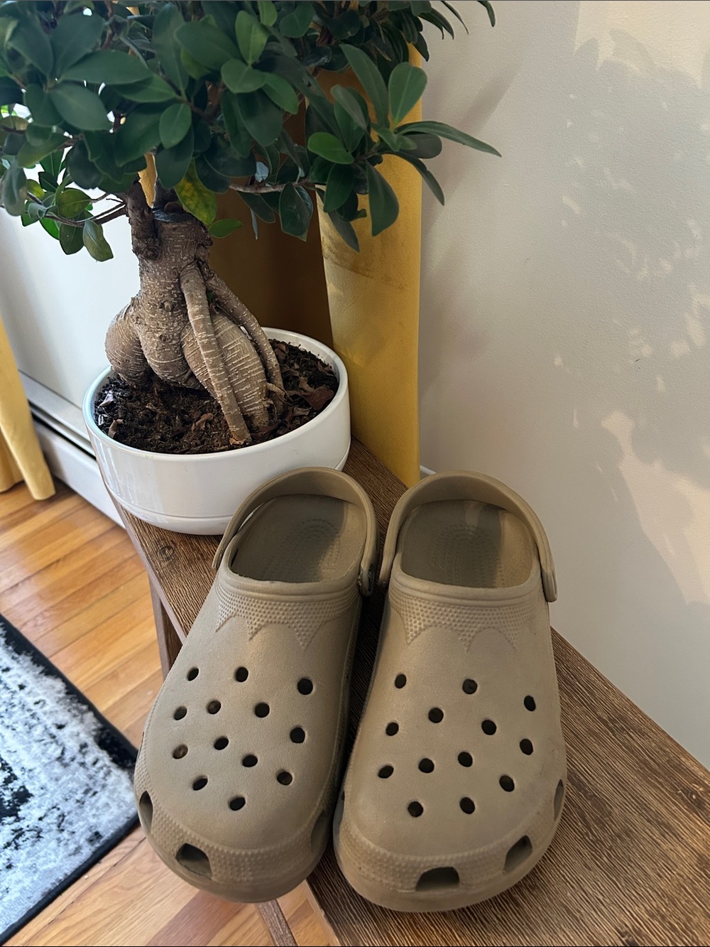CROCS Men's Beige/tan Slip-On Clogs with strap